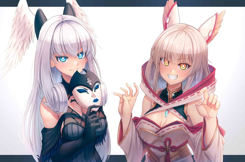 nia and melia antiqua (xenoblade chronicles and 1 more) drawn by togin