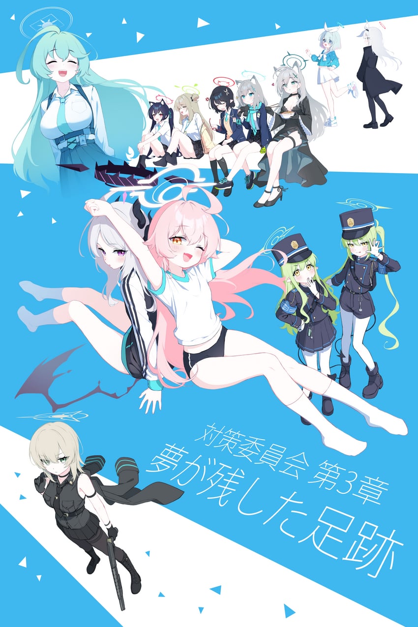 hina, shiroko, hoshino, arona, plana, and 8 more (blue archive) drawn by supersugar