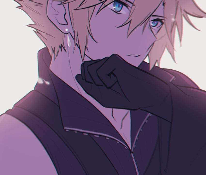 cloud strife (final fantasy and 2 more) drawn by mao_(expuella)