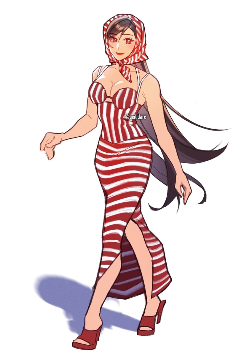 tifa lockhart (final fantasy and 1 more) drawn by seilidare