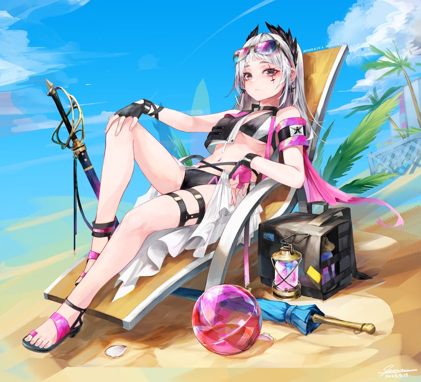 irene (arknights) drawn by milktea_wegan
