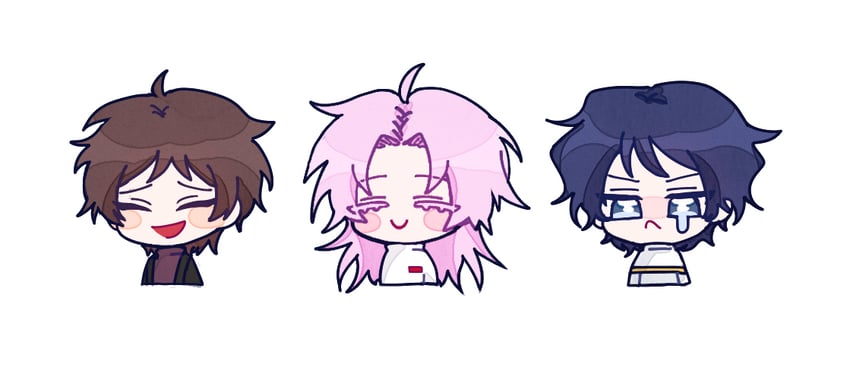 hatsutori hajime, utsugi noriyuki, and harada minoru (saibou shinkyoku) drawn by eat_potatochip
