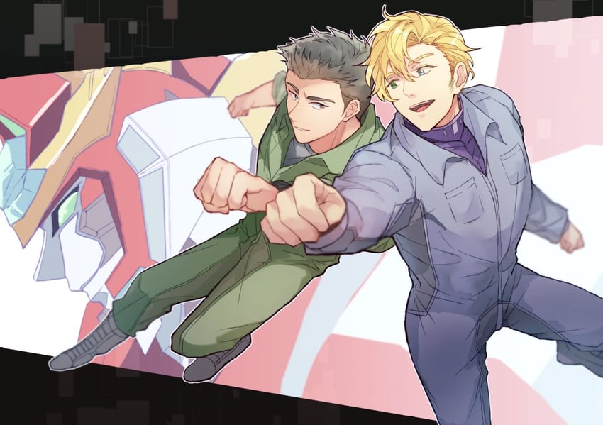 ao isami, lewis smith, and bravern (yuuki bakuhatsu bang bravern) drawn by ya87099