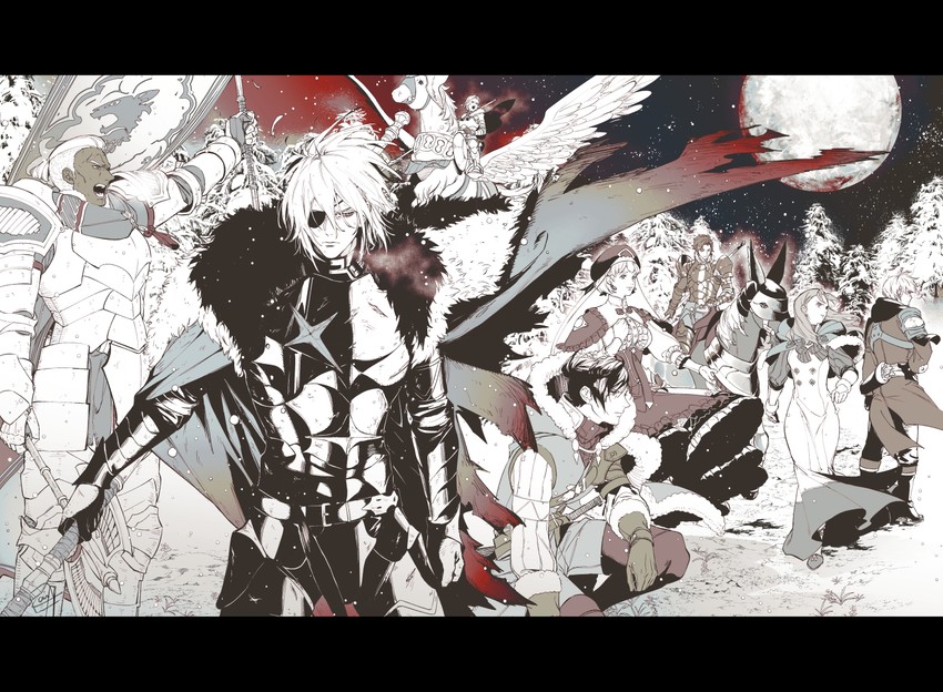 dimitri alexandre blaiddyd, ingrid brandl galatea, sylvain jose gautier, mercedes von martritz, felix hugo fraldarius, and 3 more (fire emblem and 1 more) drawn by krazehkai