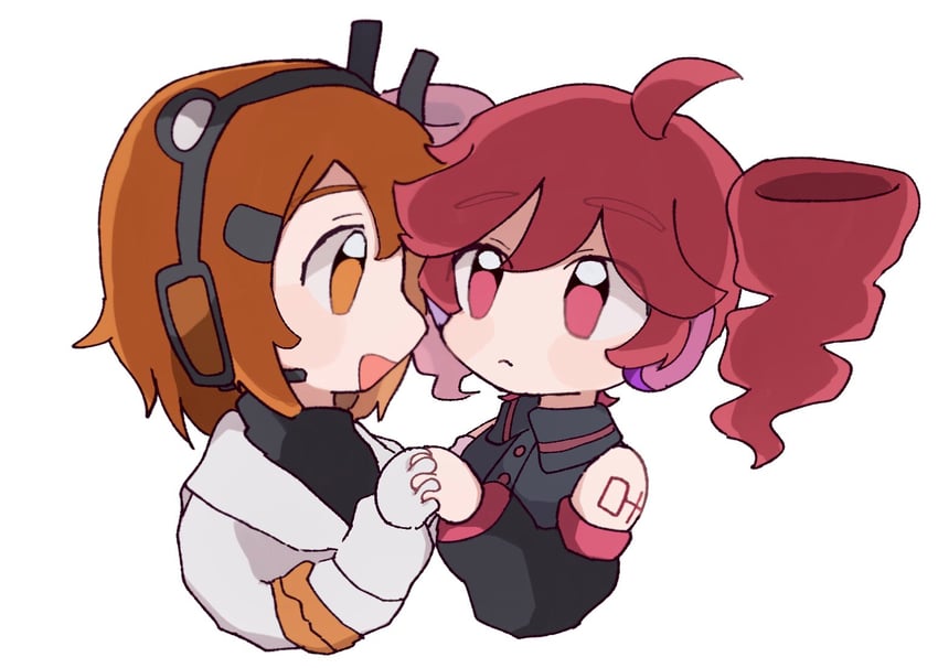 kasane teto and adachi rei (utau and 1 more) drawn by agyo_(ikayaki5252)