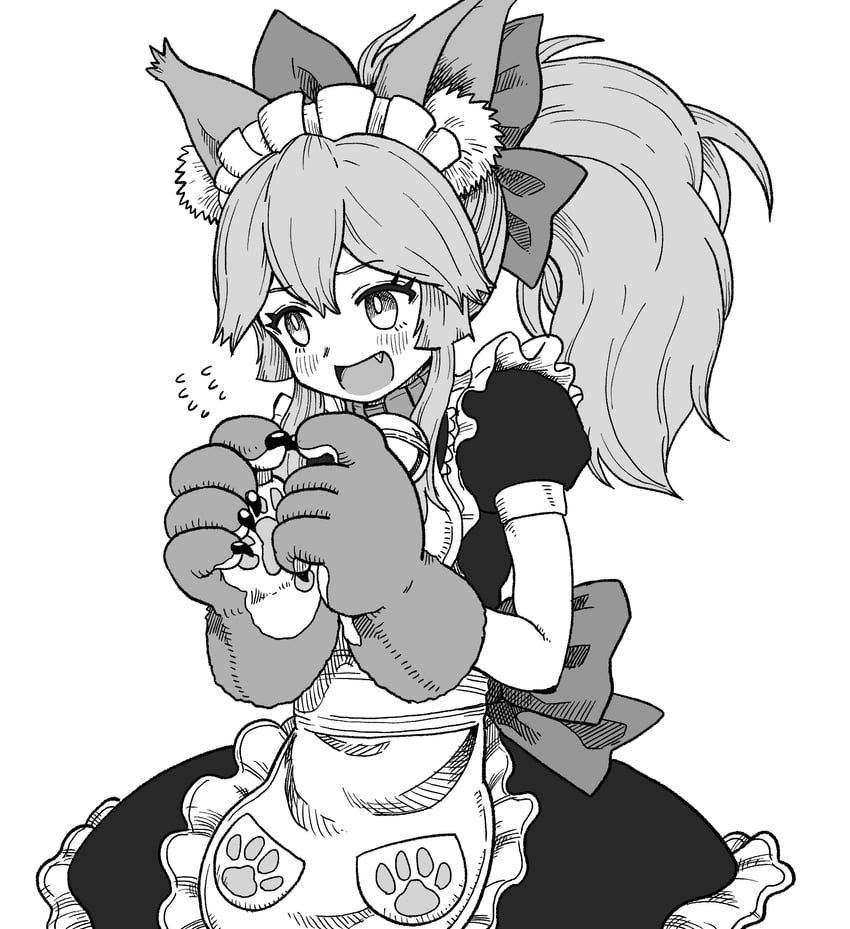 tamamo and tamamo cat (fate and 1 more) drawn by kusama_takato