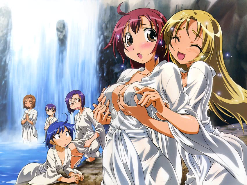 nanbu chitose, ikuina sumi, atouda yuuko, amanogawa haruka, sugai hinata, and 1 more (megami magazine and 1 more) drawn by horii_kumi