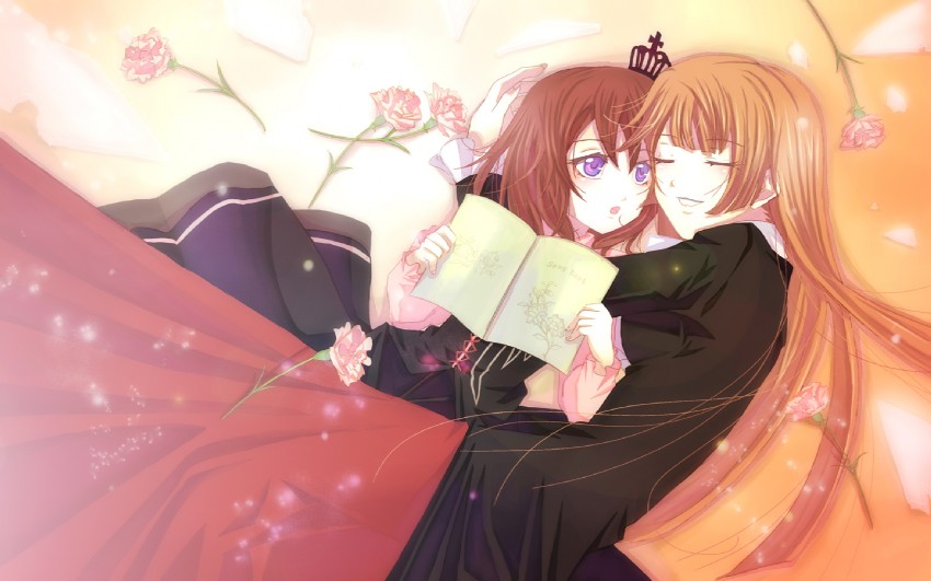 ushiromiya maria and ushiromiya rosa (umineko no naku koro ni) drawn by kariya_(mizore)