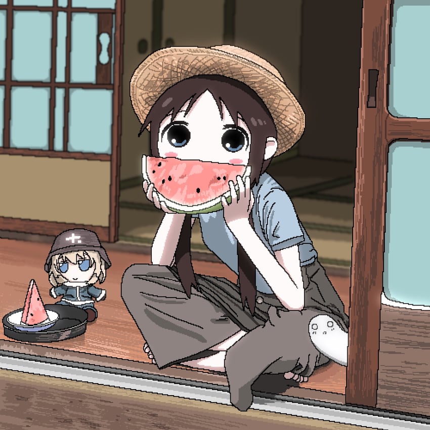 chito, yuuri, and nuko (shoujo shuumatsu ryokou) drawn by eli_(chibitoad)