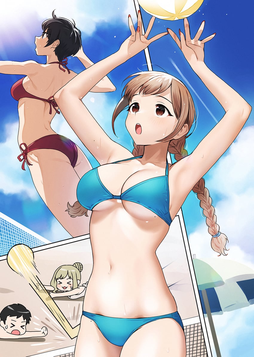 akaori umeka, kirito mihoko, and sawamoto mikan (kaisha no senpai akaori-san) drawn by doushimasho
