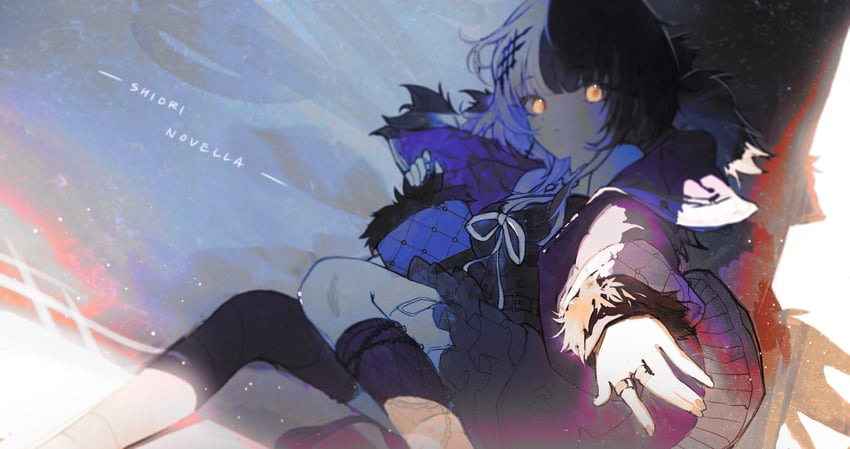 shiori novella (hololive and 1 more) drawn by happyongdal