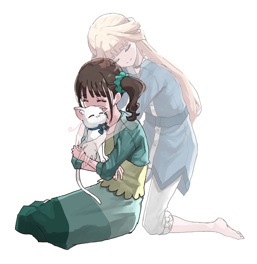 nekoyashiki yuki and nekoyashiki mayu (precure and 1 more) drawn by omochi_011011