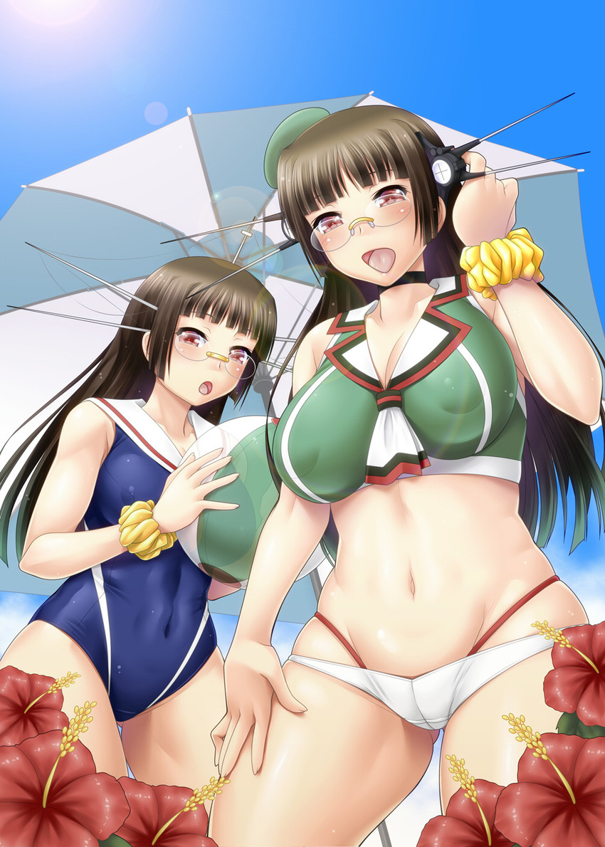choukai and choukai kai ni (kantai collection) drawn by ayato