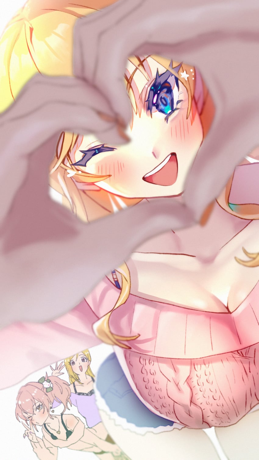 jougasaki mika, ohtsuki yui, and fujimoto rina (idolmaster and 1 more) drawn by fujima_(k114)