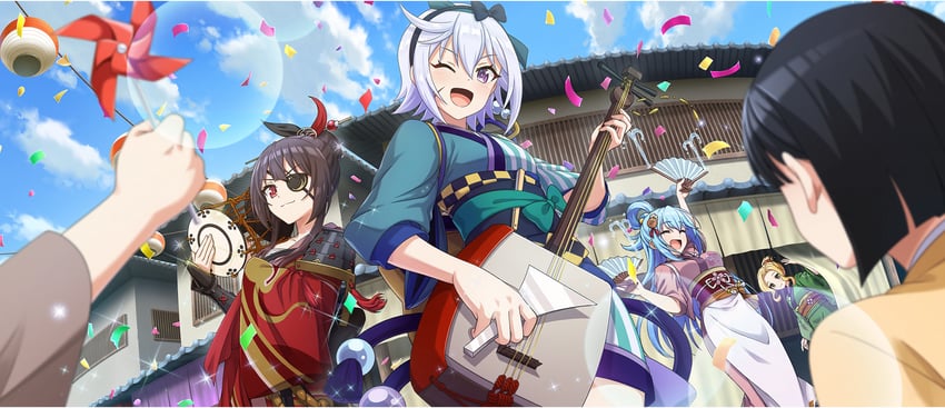 megumin, aqua, chris, and luna (kono subarashii sekai ni shukufuku wo! and 1 more)