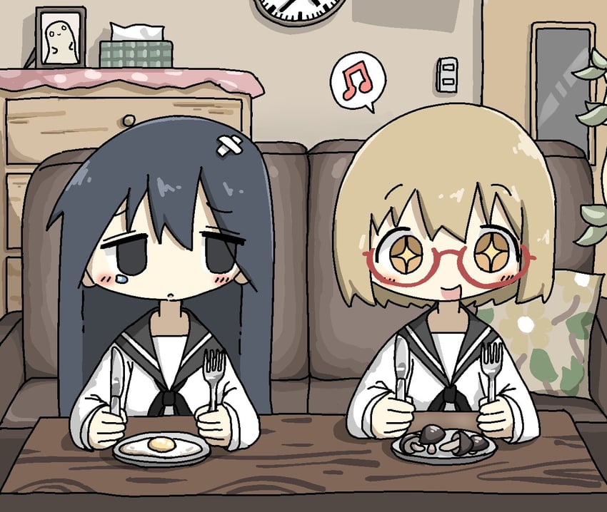 nuko, tsukishima shijima, and yamashita majime (shimeji simulation) drawn by forest_buddy
