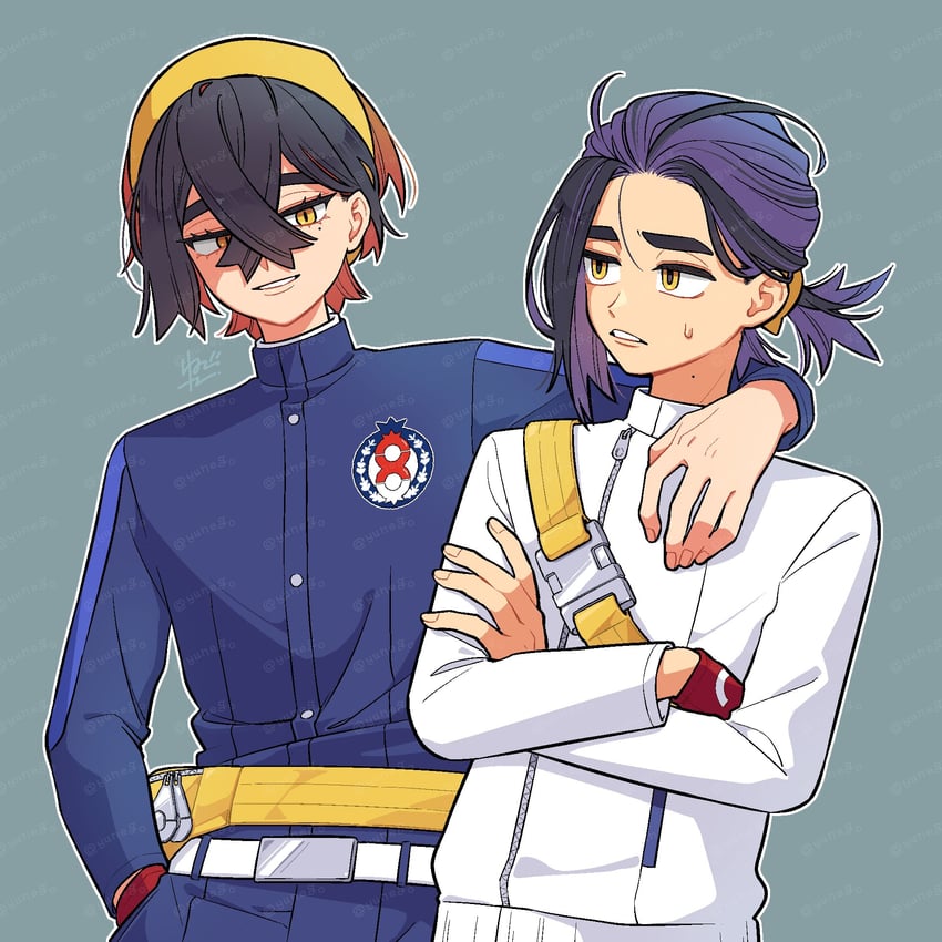 kieran and carmine (pokemon and 1 more) drawn by 4lily