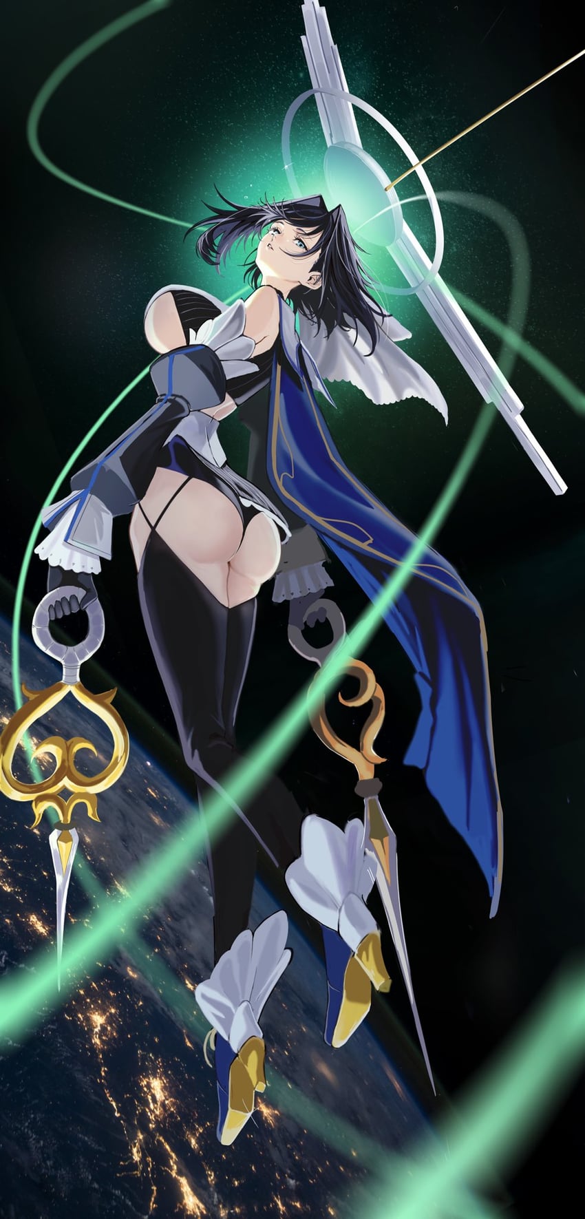 ouro kronii (hololive and 1 more) drawn by hz_(helu_2)