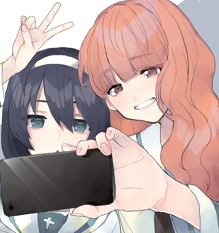 takebe saori and reizei mako (girls und panzer) drawn by tsunami_samemaru