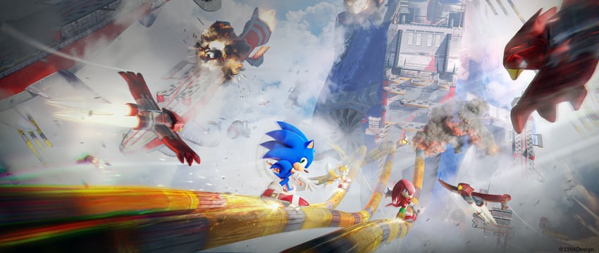 sonic the hedgehog, tails, knuckles the echidna, and falco (sonic and 1 more) drawn by 2204design