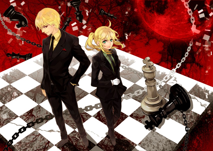 artoria pendragon, saber, and gilgamesh (fate and 1 more) drawn by chie_(mizzkoko)