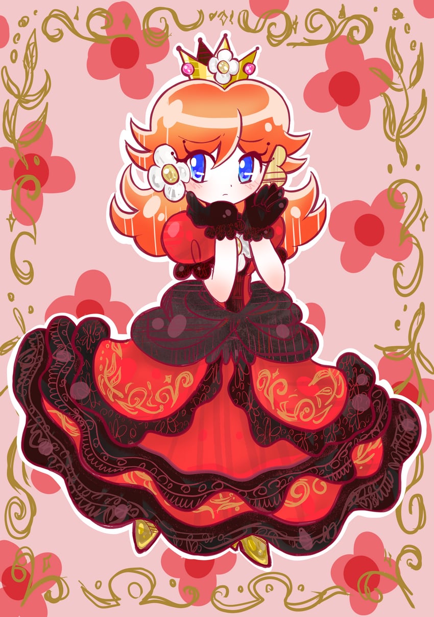 princess daisy (mario and 1 more) drawn by rakugaki_shitagari-ya