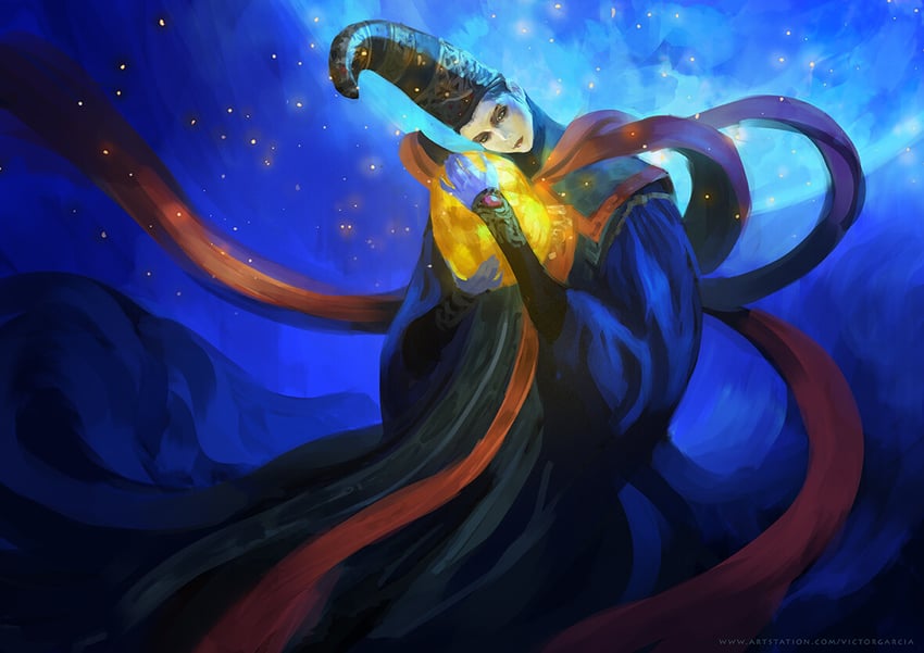 rennala queen of the full moon (elden ring) drawn by victor_garcia