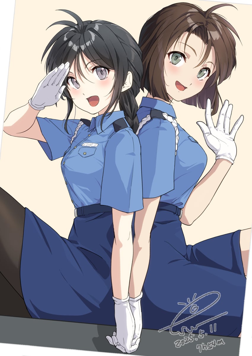 tsujimoto natsumi and kobayakawa miyuki (taiho shichauzo) drawn by esw_artca