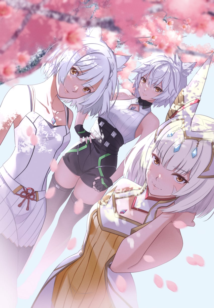 nia, mio, and na'el (xenoblade chronicles and 2 more) drawn by wanderstillart