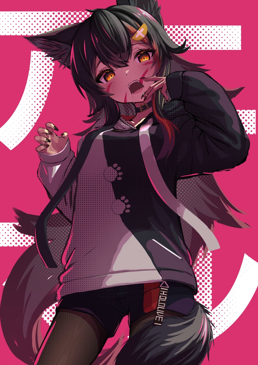 ookami mio (hololive and 1 more) drawn by inaba_teitoku