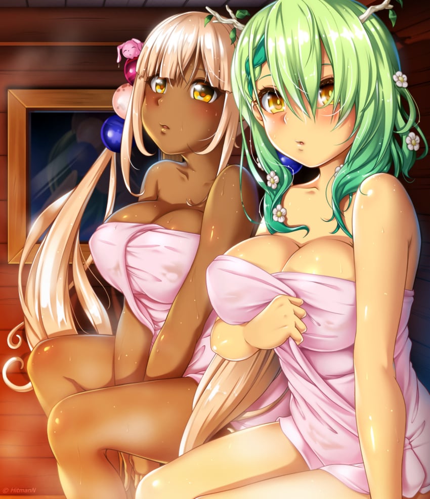 ceres fauna and tsukumo sana (hololive and 1 more) drawn by hitmann