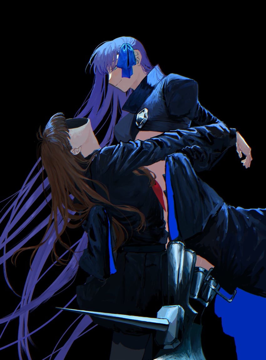 meltryllis and kishinami hakuno (fate and 2 more) drawn by 1473ex
