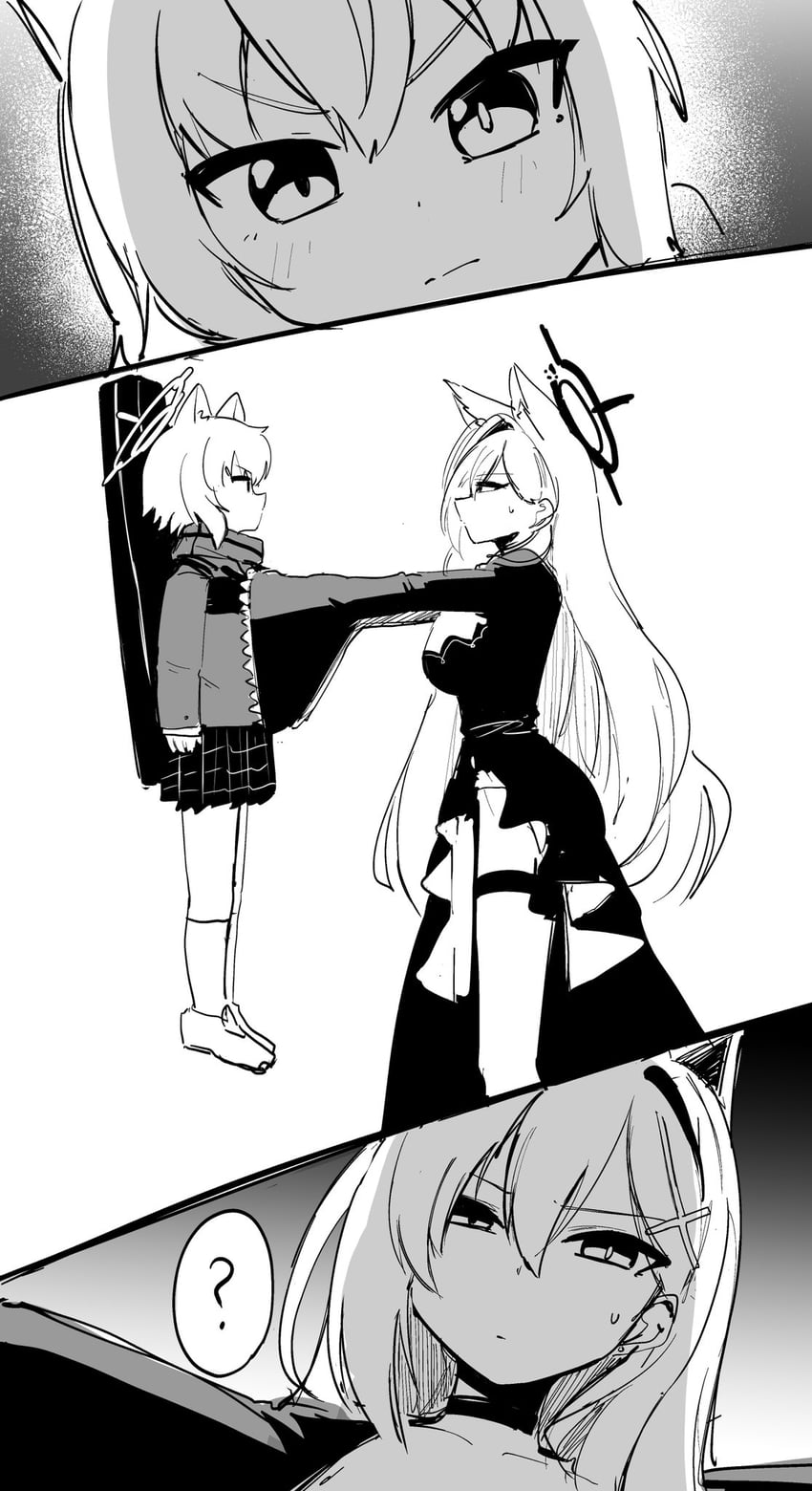 shiroko and shiroko terror (blue archive) drawn by pepsi2330