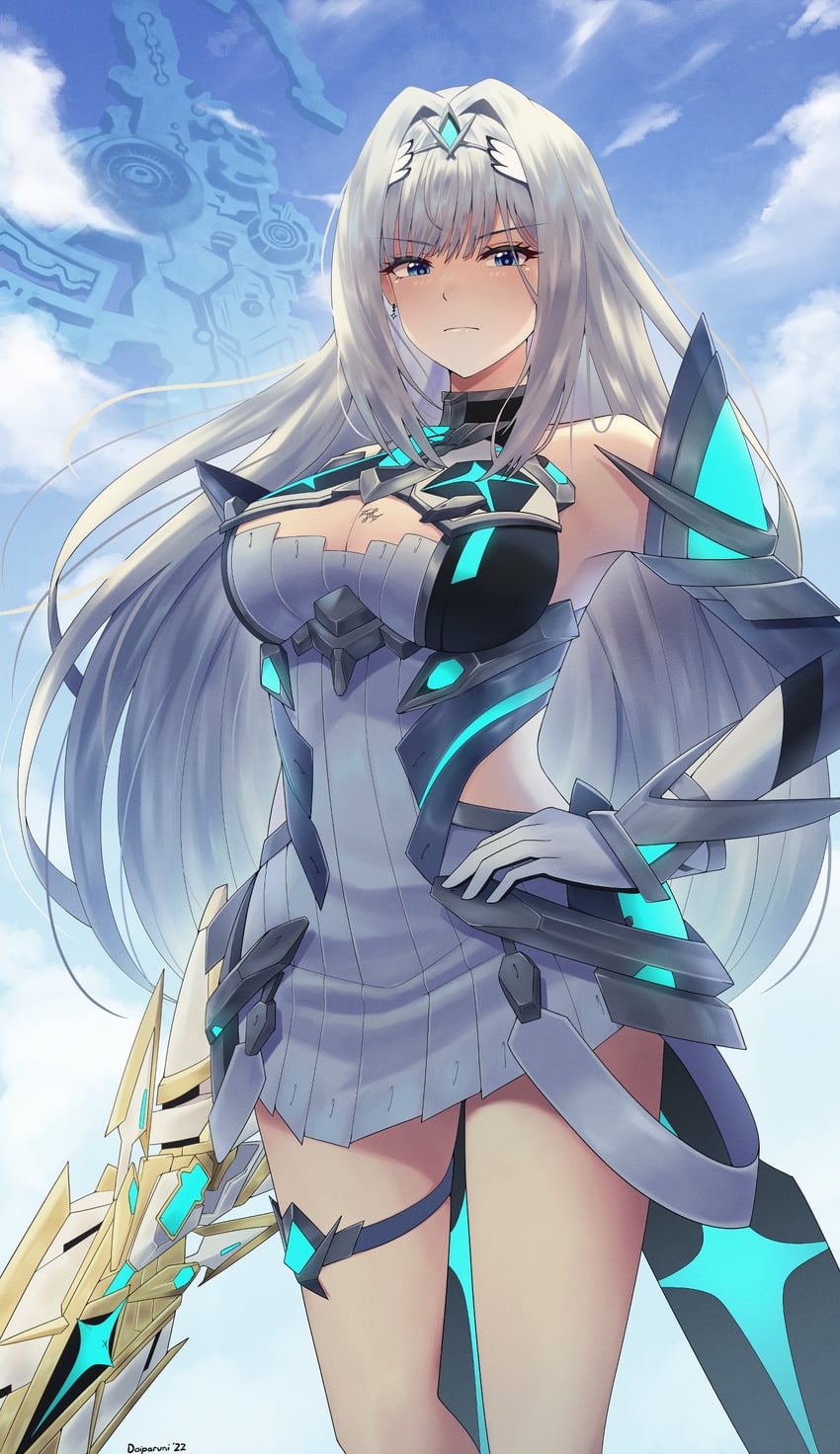 mythra and ethel (xenoblade chronicles and 2 more) drawn by doiparuni