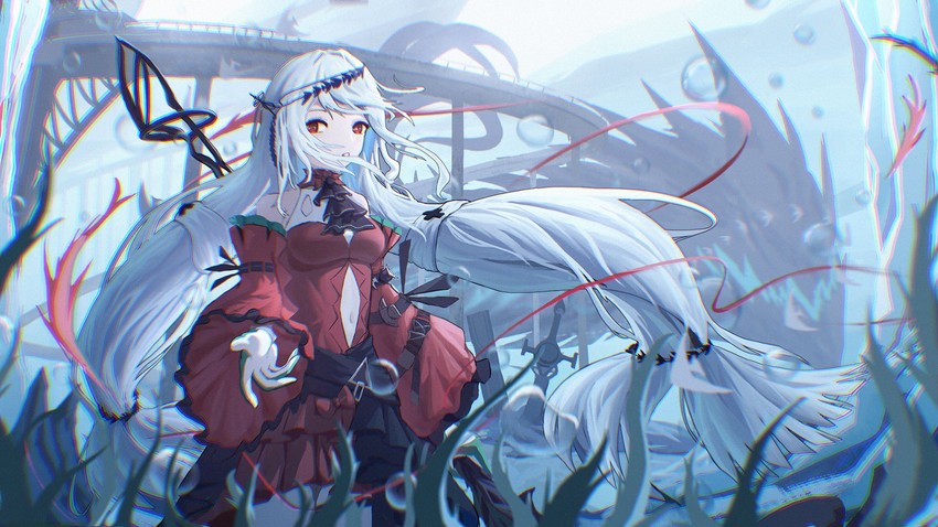 skadi and skadi the corrupting heart (arknights) drawn by jiu_sheng