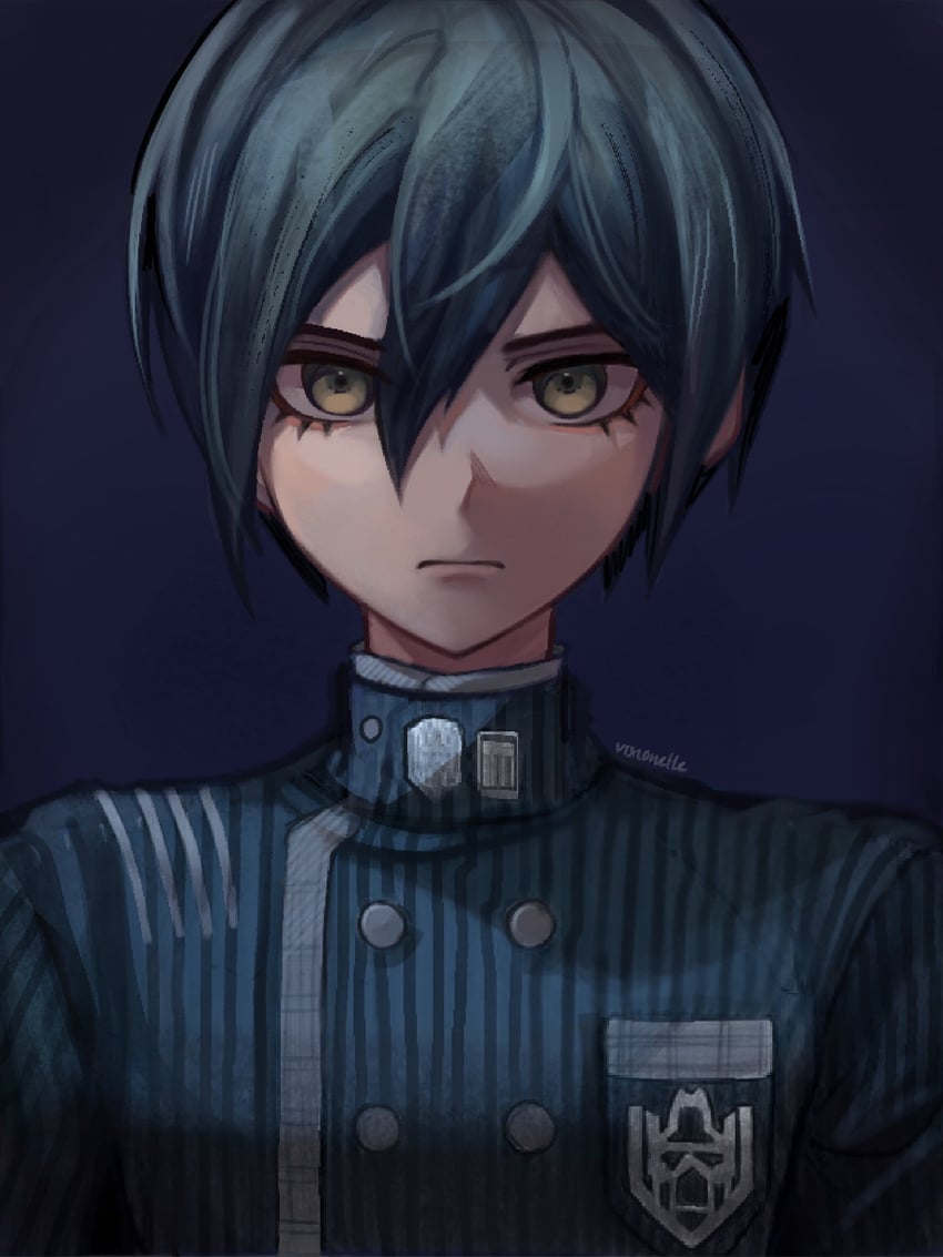 saihara shuichi (danganronpa and 1 more) drawn by vixx_(vixiolatte)