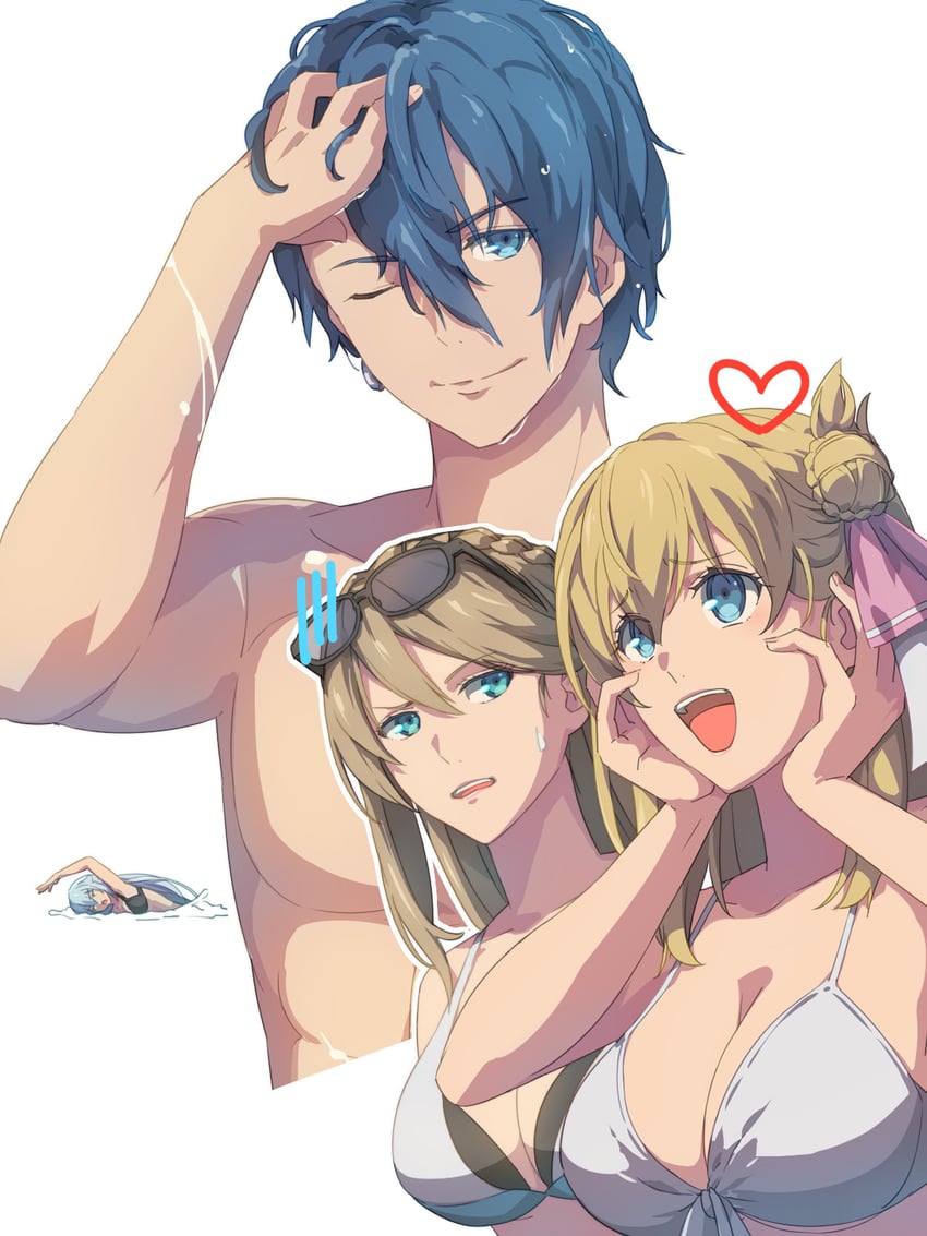agnes claudel, shizuna rem misurugi, van arkride, and elaine auclair (eiyuu densetsu and 2 more) drawn by chiharu_(9654784)