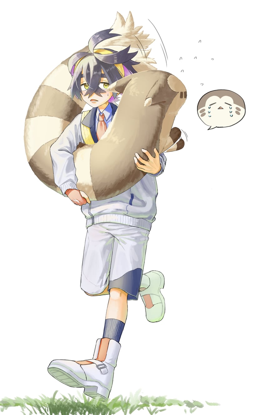 kieran and furret (pokemon and 1 more) drawn by dean_(satori-fujioka)