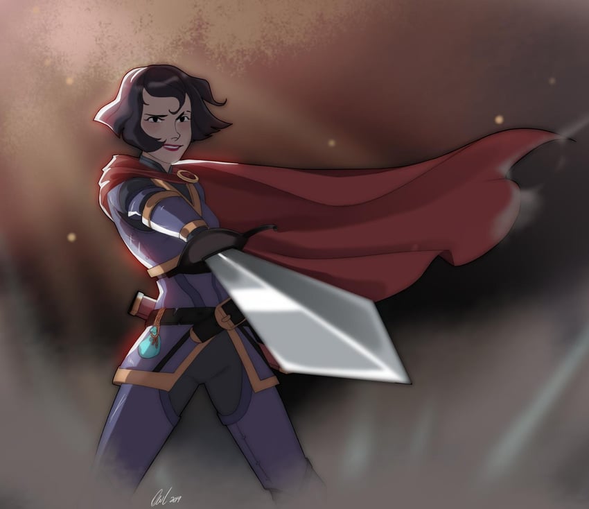 cassandra (tangled and 1 more) drawn by lara_jenn