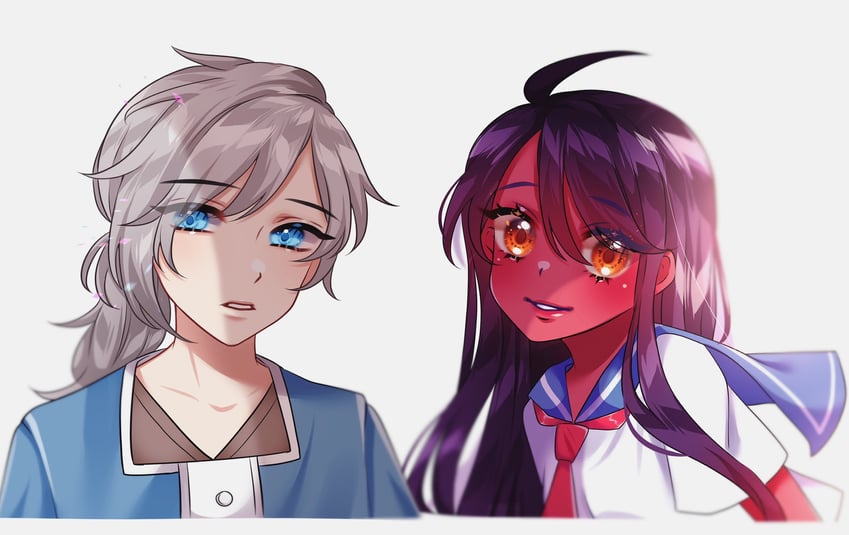 michy and hosuh (kimchi & tuna and 1 more) drawn by honobread_(artist)