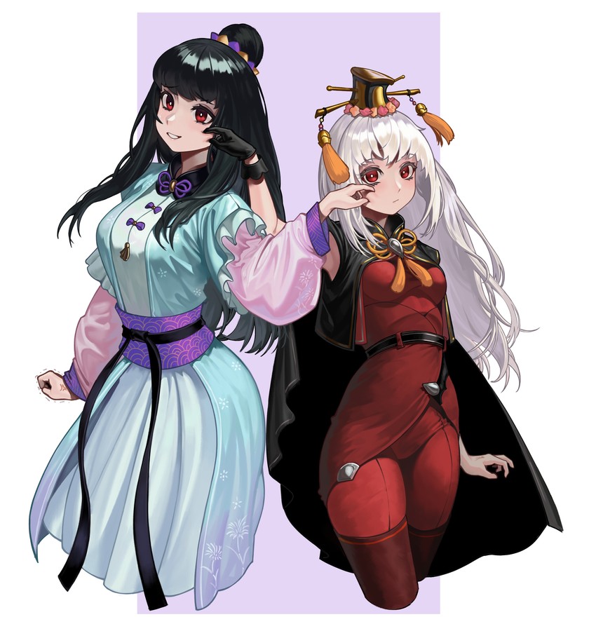 jin soyeon and cao cao (player na wa) drawn by gemi_ningen