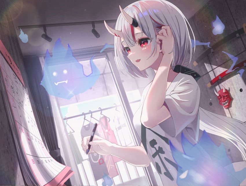 nakiri ayame, shiranui, and karma (hololive) drawn by midori_matsukaze