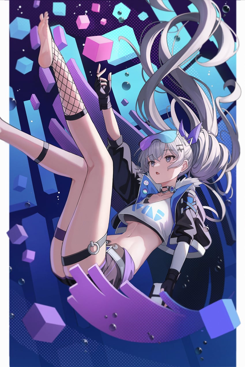 silver wolf (honkai and 1 more) drawn by pipipipyu