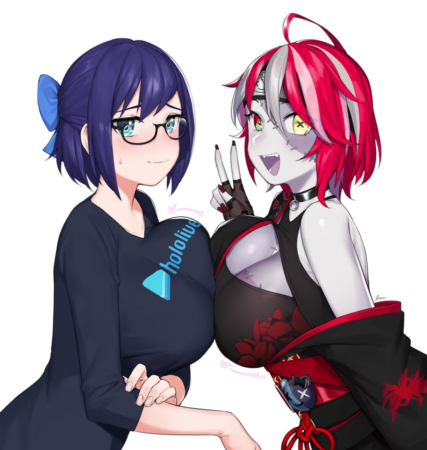 kureiji ollie and a-chan (hololive and 1 more) drawn by dasdokter