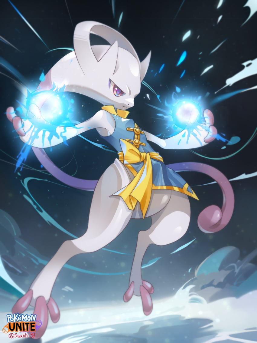 mewtwo and mega mewtwo y (pokemon and 1 more) drawn by suahh