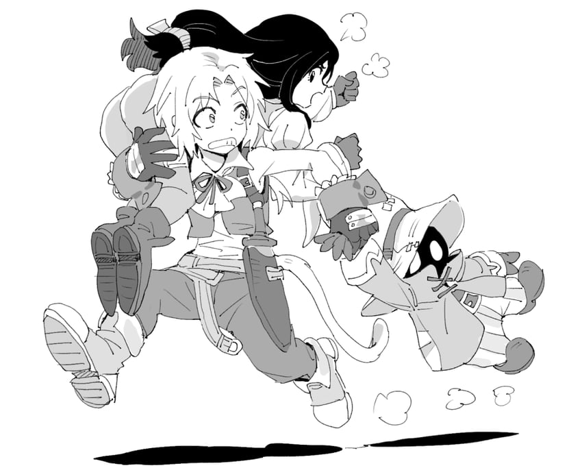 zidane tribal, garnet til alexandros xvii, black mage, and vivi ornitier (final fantasy and 1 more) drawn by dede_(qwea_00000)