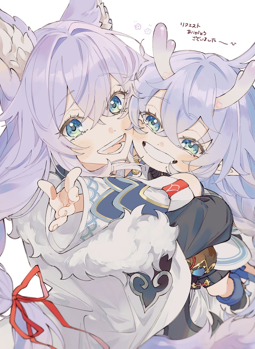 bailu and baiheng (honkai and 1 more) drawn by sorako_(yoshida_t)