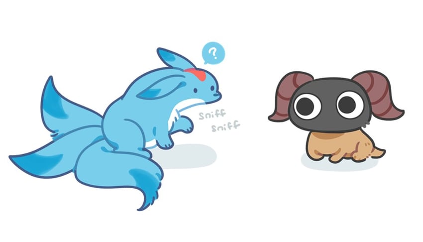 carbuncle and yan (final fantasy and 1 more) drawn by fenrishion