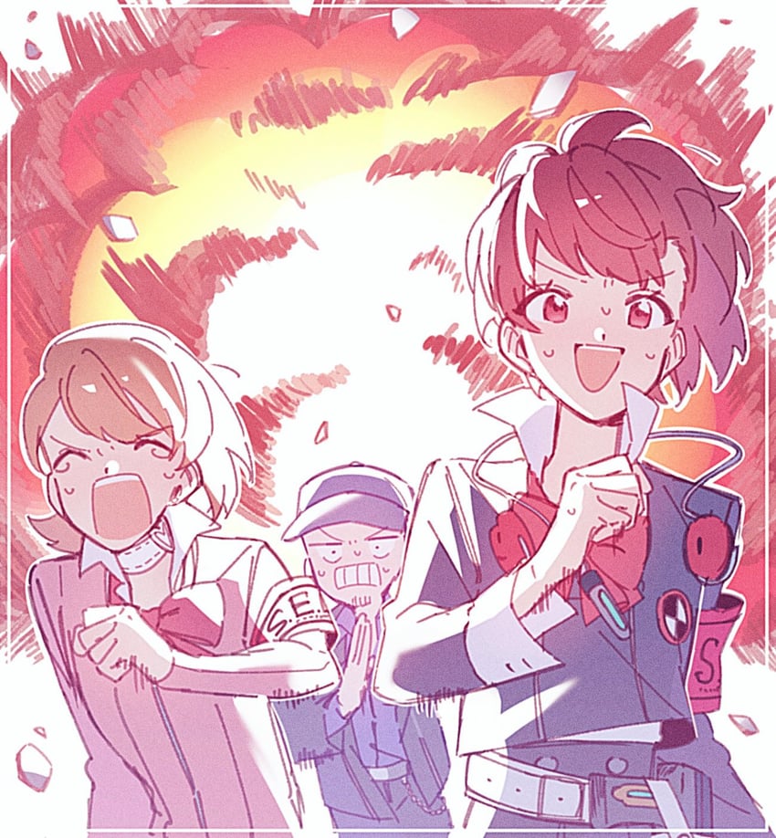 shiomi kotone, takeba yukari, and iori junpei (persona and 2 more) drawn by paitan1007