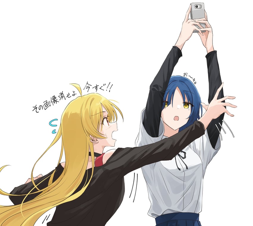 yamada ryo and ijichi seika (bocchi the rock!) drawn by kanaria_hisagi